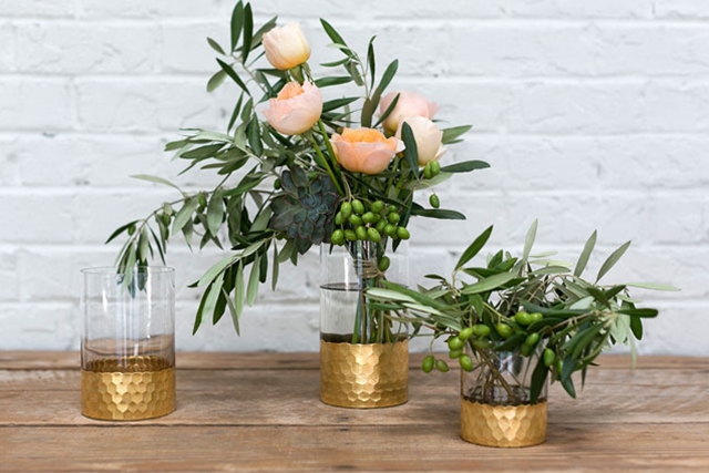 gold essa vases